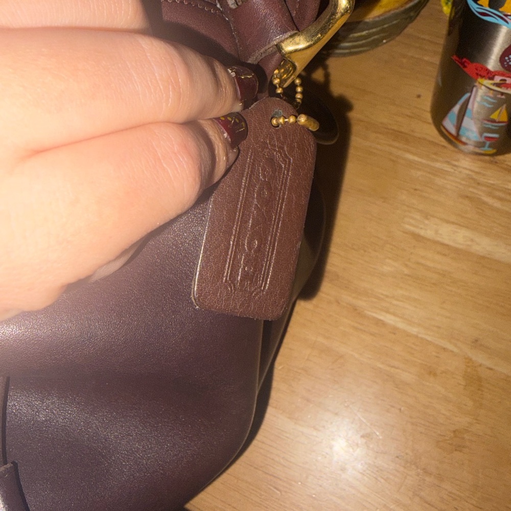 Coach Dark Brown Leather Tote - Picture 2 of 4